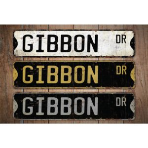 Gibbon-Premium-Quality-Rustic-Metal-Sign-Images