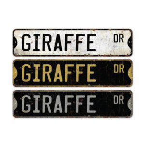 Giraffe-Premium-Quality-Rustic-Metal-Sign-2