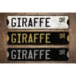 Giraffe-Premium-Quality-Rustic-Metal-Sign-Images