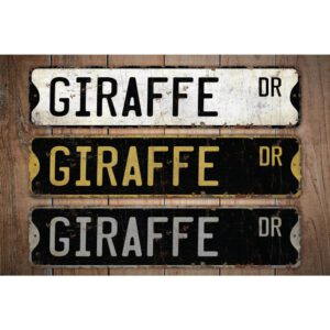 Giraffe-Premium-Quality-Rustic-Metal-Sign-Images