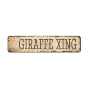 Giraffe-Xing-Premium-Quality-Rustic-Metal-Sign-2