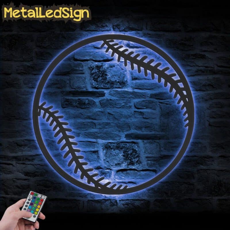 Girl-Baseball-Ball-Metal-Wall-Art-LED-Light-3.jpg