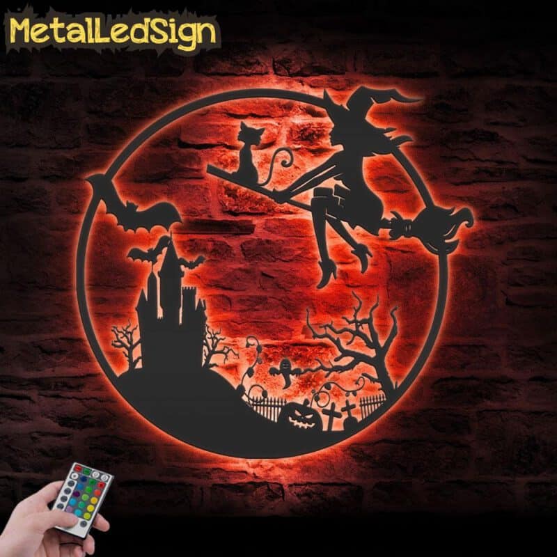 Girl-Witch-and-Cat-Metal-Wall-Art-Led-Light-5.jpg