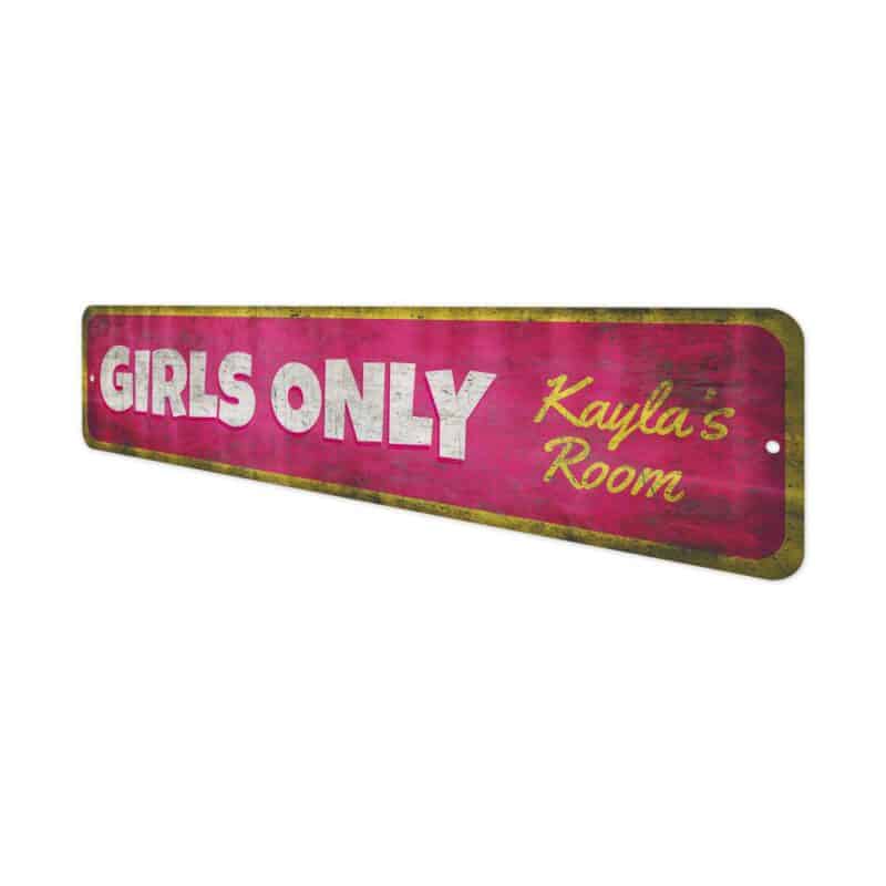 Girls-Only-Sign-Premium-Quality-Rustic-Metal-Sign-4