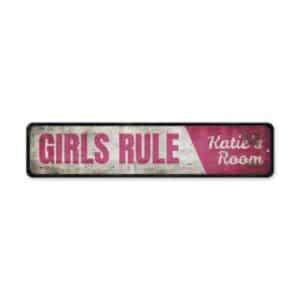 Girls-Rule-Room-Sign-Premium-Quality-Rustic-Metal-Sign-2