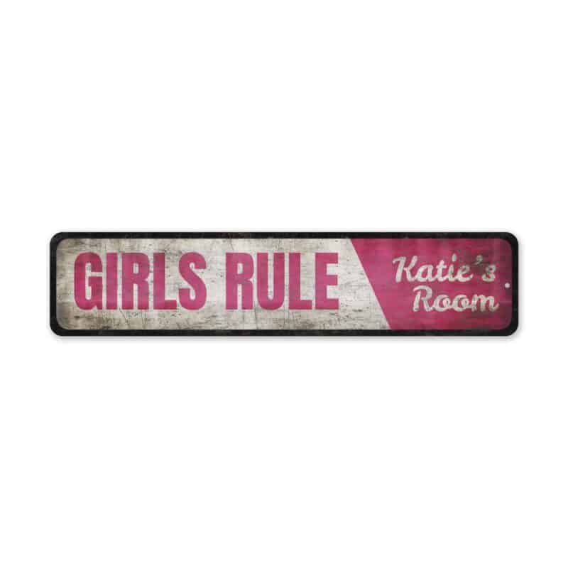 Girls-Rule-Room-Sign-Premium-Quality-Rustic-Metal-Sign-2