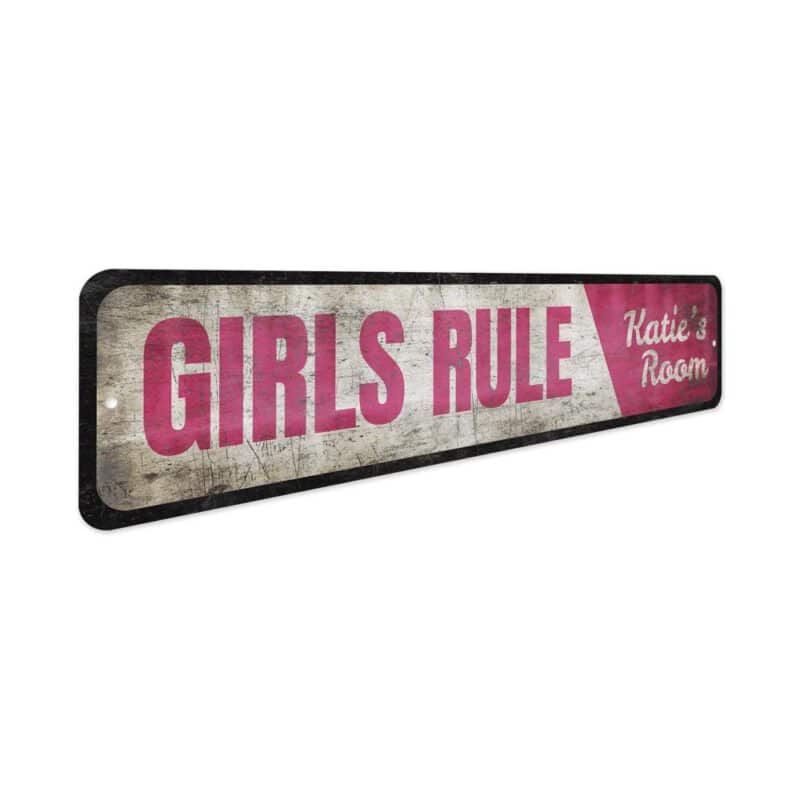 Girls-Rule-Room-Sign-Premium-Quality-Rustic-Metal-Sign-3