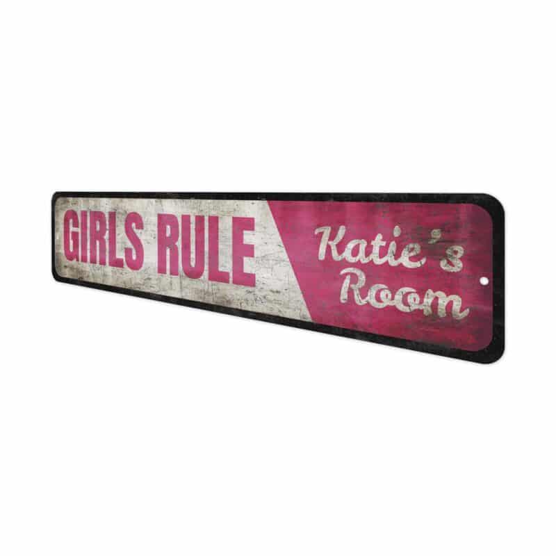 Girls-Rule-Room-Sign-Premium-Quality-Rustic-Metal-Sign-4