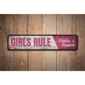 Girls-Rule-Room-Sign-Premium-Quality-Rustic-Metal-Sign-Images