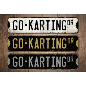 Go-Karting-Premium-Quality-Rustic-Metal-Sign-Images