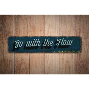 Go-with-the-Flow-Premium-Quality-Rustic-Metal-Sign-Images