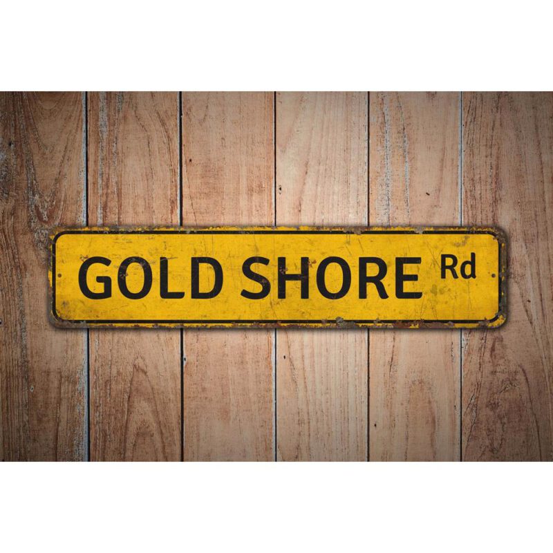 Gold-Shore-Road-Sign-Premium-Quality-Rustic-Metal-Sign-Images