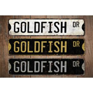 Goldfish-Premium-Quality-Rustic-Metal-Sign-Images