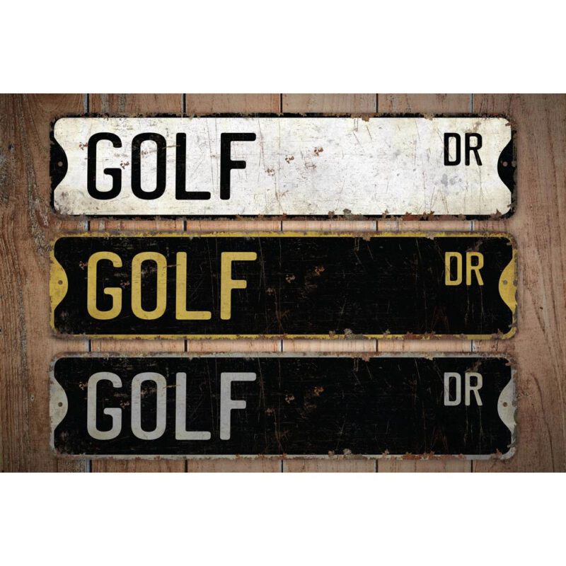 Golf-Premium-Quality-Rustic-Metal-Sign-Images