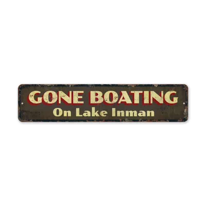 Gone-Boating-on-Lake-Premium-Quality-Rustic-Metal-Sign-2