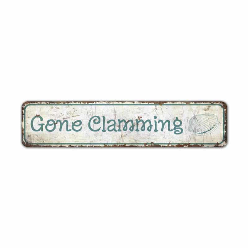 Gone-Clamming-Sign-Premium-Quality-Rustic-Metal-Sign-2