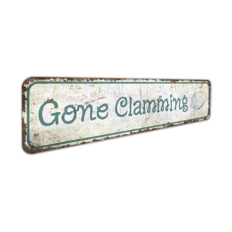 Gone-Clamming-Sign-Premium-Quality-Rustic-Metal-Sign-3