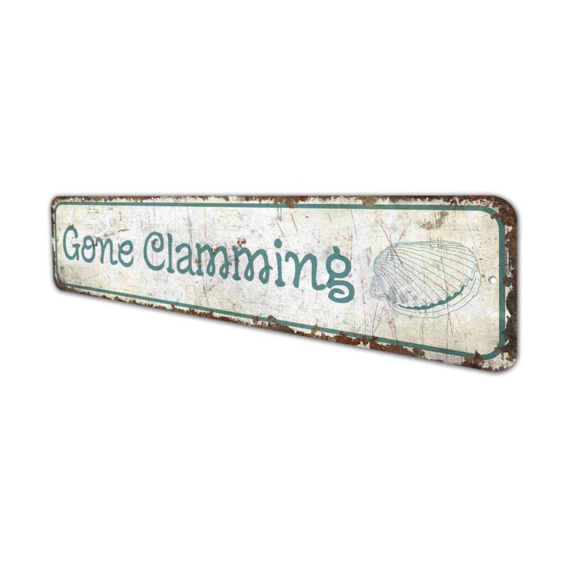 Gone-Clamming-Sign-Premium-Quality-Rustic-Metal-Sign-4