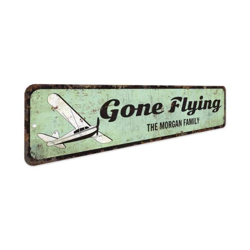 Gone-Flying-Sign-Premium-Quality-Rustic-Metal-Sign-3