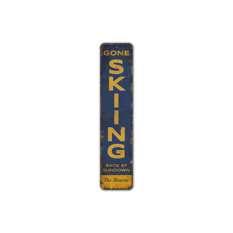 Gone-Skiing-Premium-Quality-Rustic-Metal-Sign-2