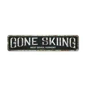 Gone-Skiing-Sign-Premium-Quality-Rustic-Metal-Sign-2