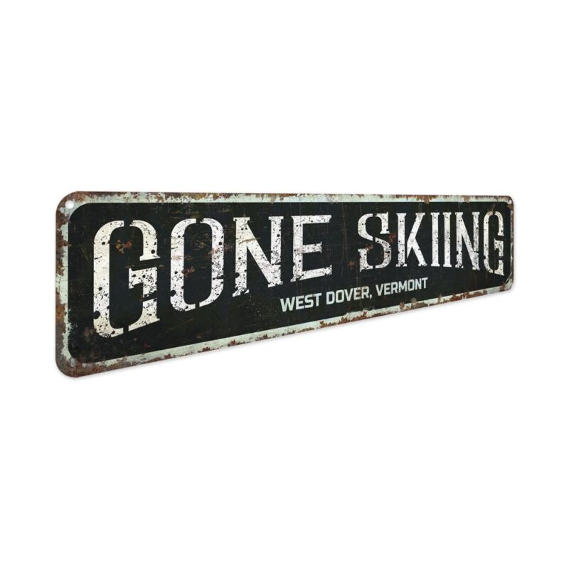 Gone-Skiing-Sign-Premium-Quality-Rustic-Metal-Sign-3