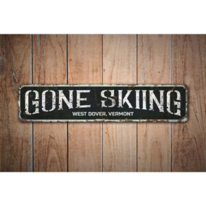 Gone-Skiing-Sign-Premium-Quality-Rustic-Metal-Sign-Images