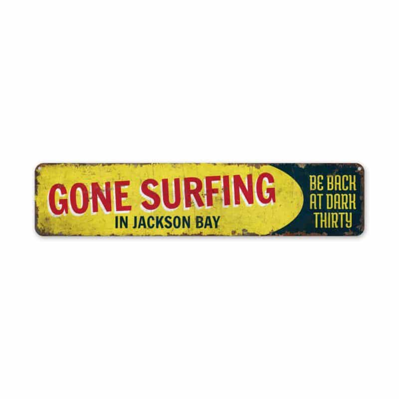 Gone-Surfing-Sign-Premium-Quality-Rustic-Metal-Sign-2