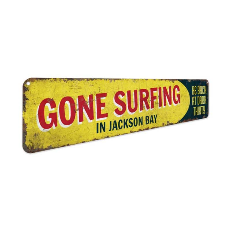 Gone-Surfing-Sign-Premium-Quality-Rustic-Metal-Sign-3