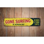 Gone-Surfing-Sign-Premium-Quality-Rustic-Metal-Sign-Images