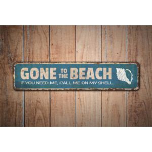 Gone-to-the-Beach-Premium-Quality-Rustic-Metal-Sign-Images