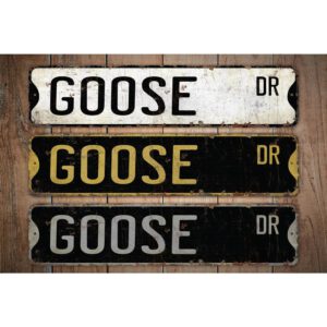 Goose-Premium-Quality-Rustic-Metal-Sign-Images