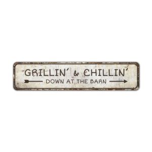 Grillin-And-Chillin-Sign-Premium-Quality-Rustic-Metal-Sign-2