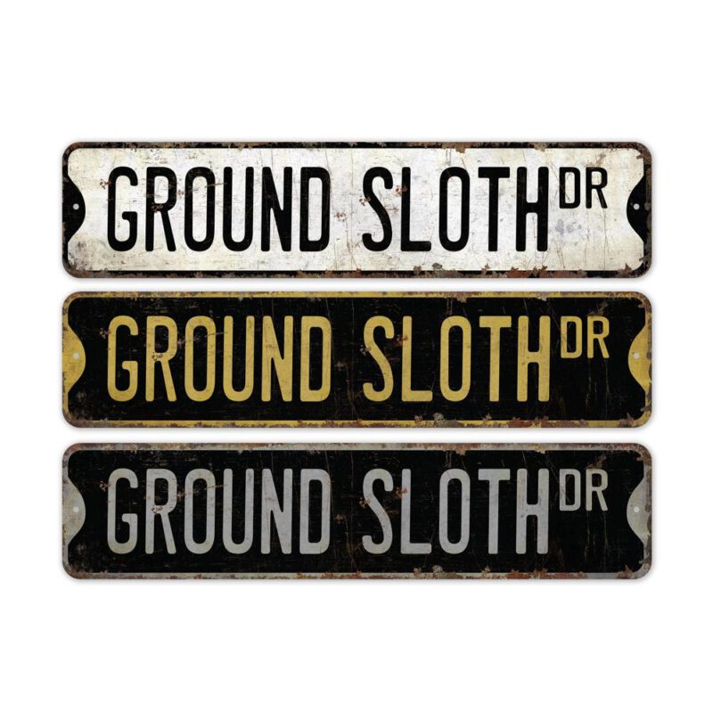 Ground-Sloth-Premium-Quality-Rustic-Metal-Sign-2