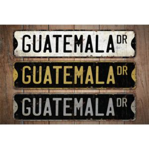 Guatemala-Premium-Quality-Rustic-Metal-Sign-Images