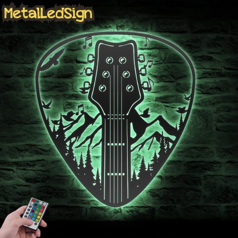 Guitar-Pick-Mountain-Forest-Metal-Wall-Art-LED-Light-7.jpg