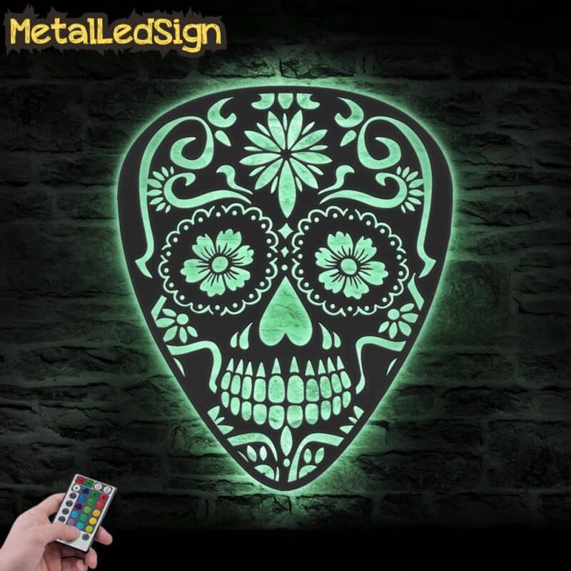 Guitar-Pick-Sugar-Skull-Metal-Wall-Art-LED-Light-7.jpg