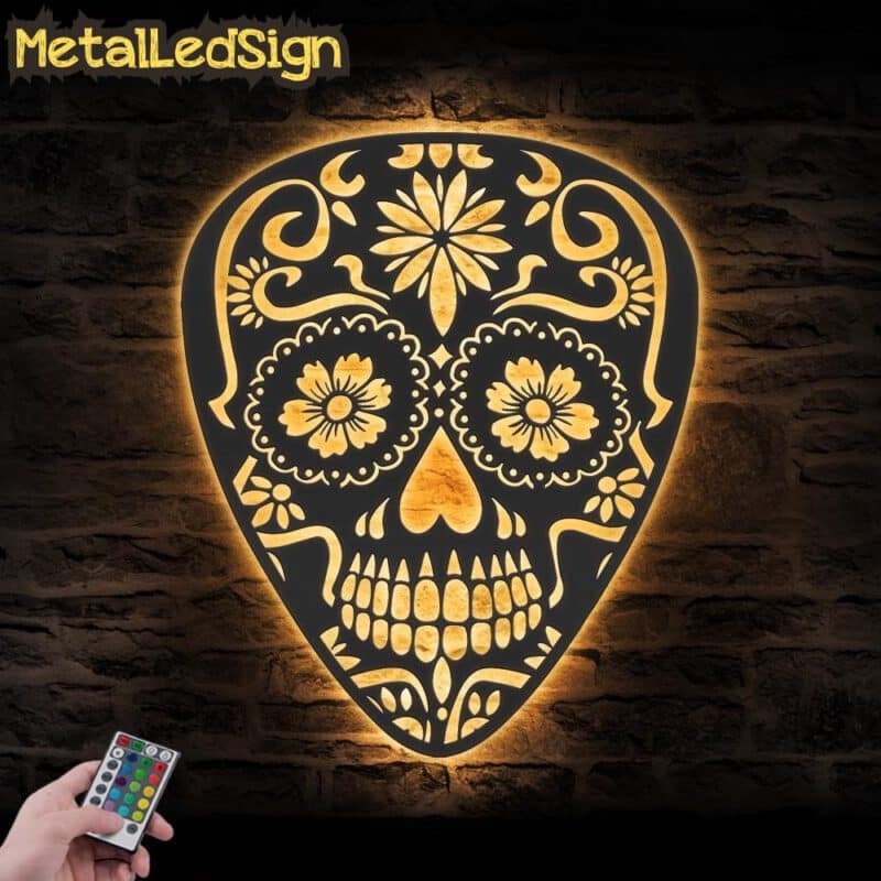 Guitar-Pick-Sugar-Skull-Metal-Wall-Art-LED-Light-Images.jpg