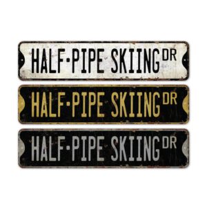 Half-Pipe-Skiing-Premium-Quality-Rustic-Metal-Sign-2