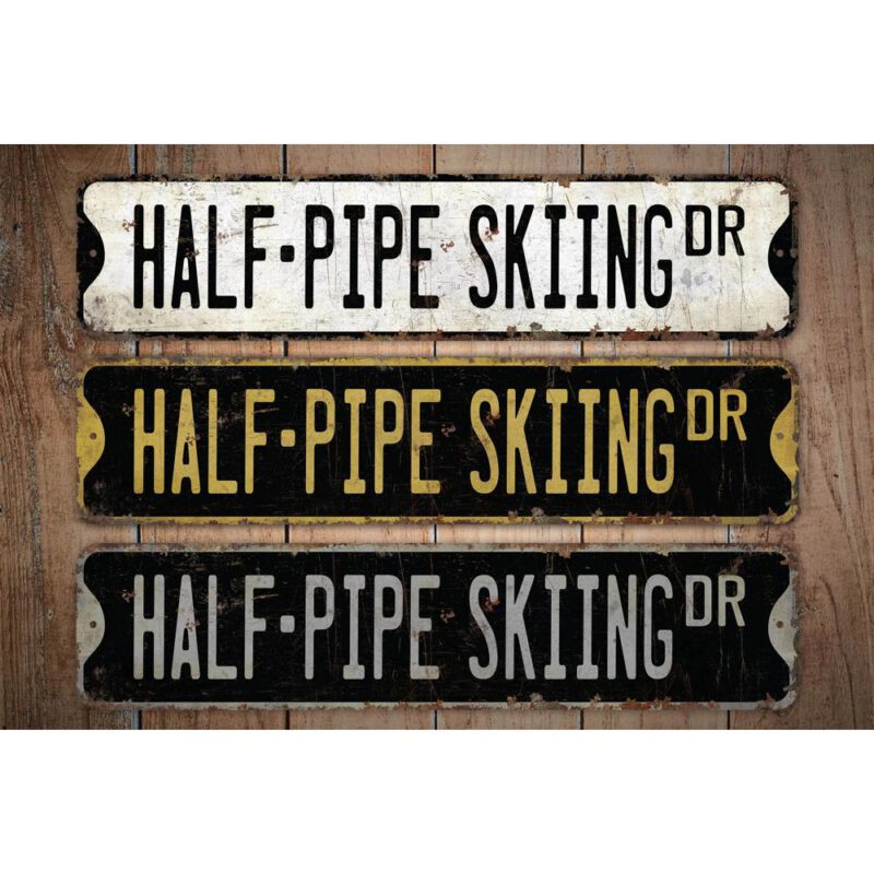 Half-Pipe-Skiing-Premium-Quality-Rustic-Metal-Sign-Images