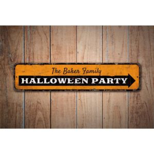 Halloween-Party-Sign-Premium-Quality-Rustic-Metal-Sign-Images