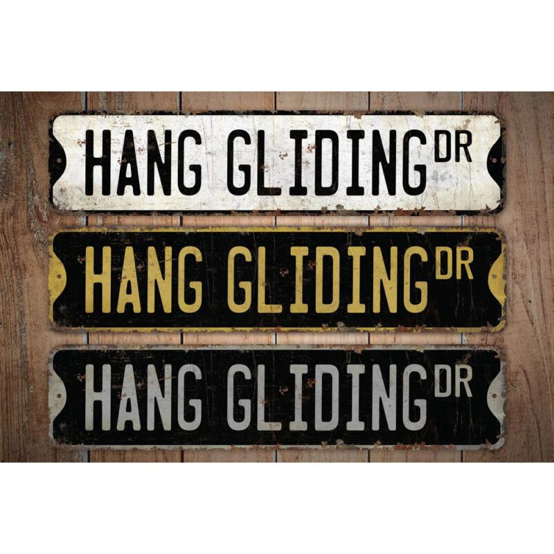 Hang-Gliding-Sign-Premium-Quality-Rustic-Metal-Sign-Images