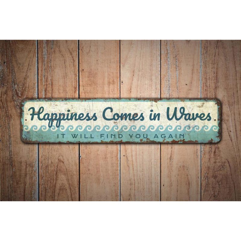 Happiness-Comes-in-Waves-Premium-Quality-Rustic-Metal-Sign-Images