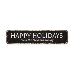 Happy-Holidays-Sign-Premium-Quality-Rustic-Metal-Sign-2-2