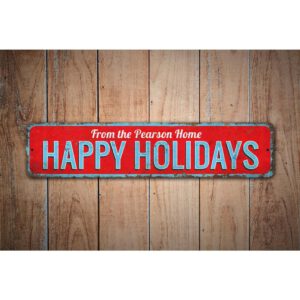 Happy-Holidays-Sign-Premium-Quality-Rustic-Metal-Sign-Images-1