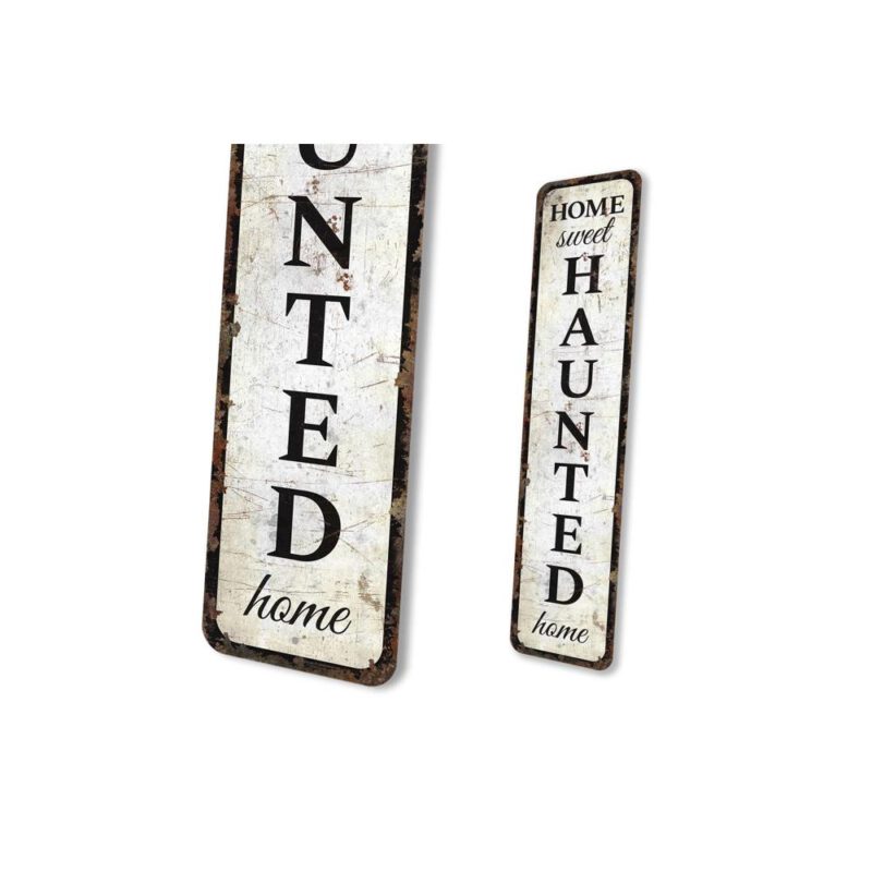 Haunted-Home-Sign-Premium-Quality-Rustic-Metal-Sign-4