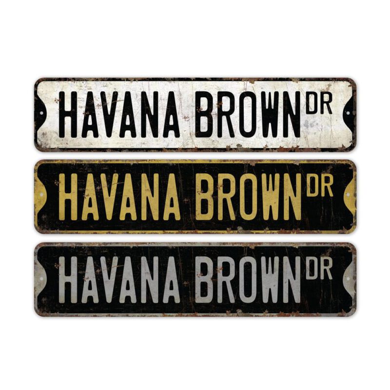 Havana-Brown-Cat-Premium-Quality-Rustic-Metal-Sign-2