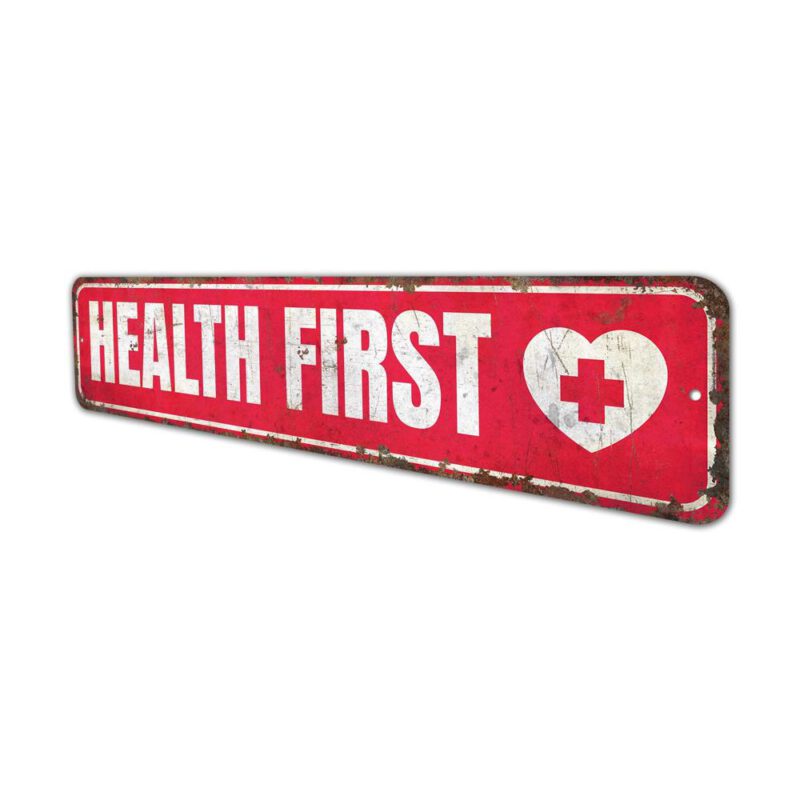 Health-First-Premium-Quality-Rustic-Metal-Sign-4