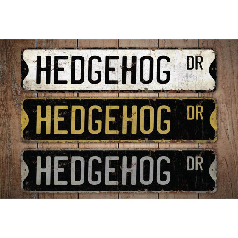 Hedgehog-Premium-Quality-Rustic-Metal-Sign-Images