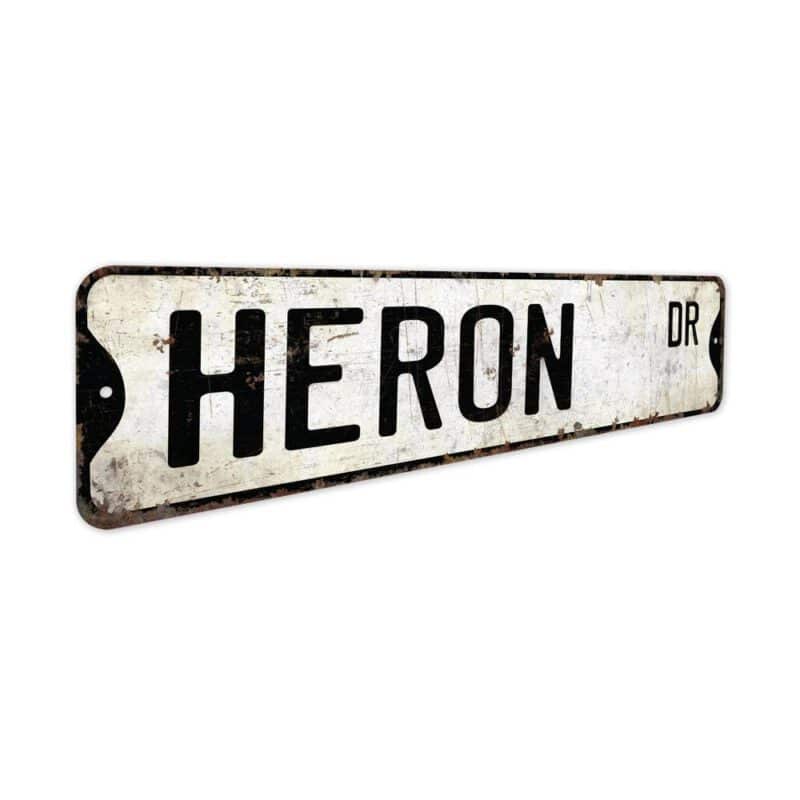 Heron-Premium-Quality-Rustic-Metal-Sign-3